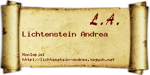 Lichtenstein Andrea névjegykártya